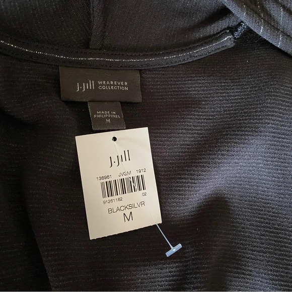 J.Jill Wearever Black Long Open Front Cardigan Jacket - Picture 6 of 8